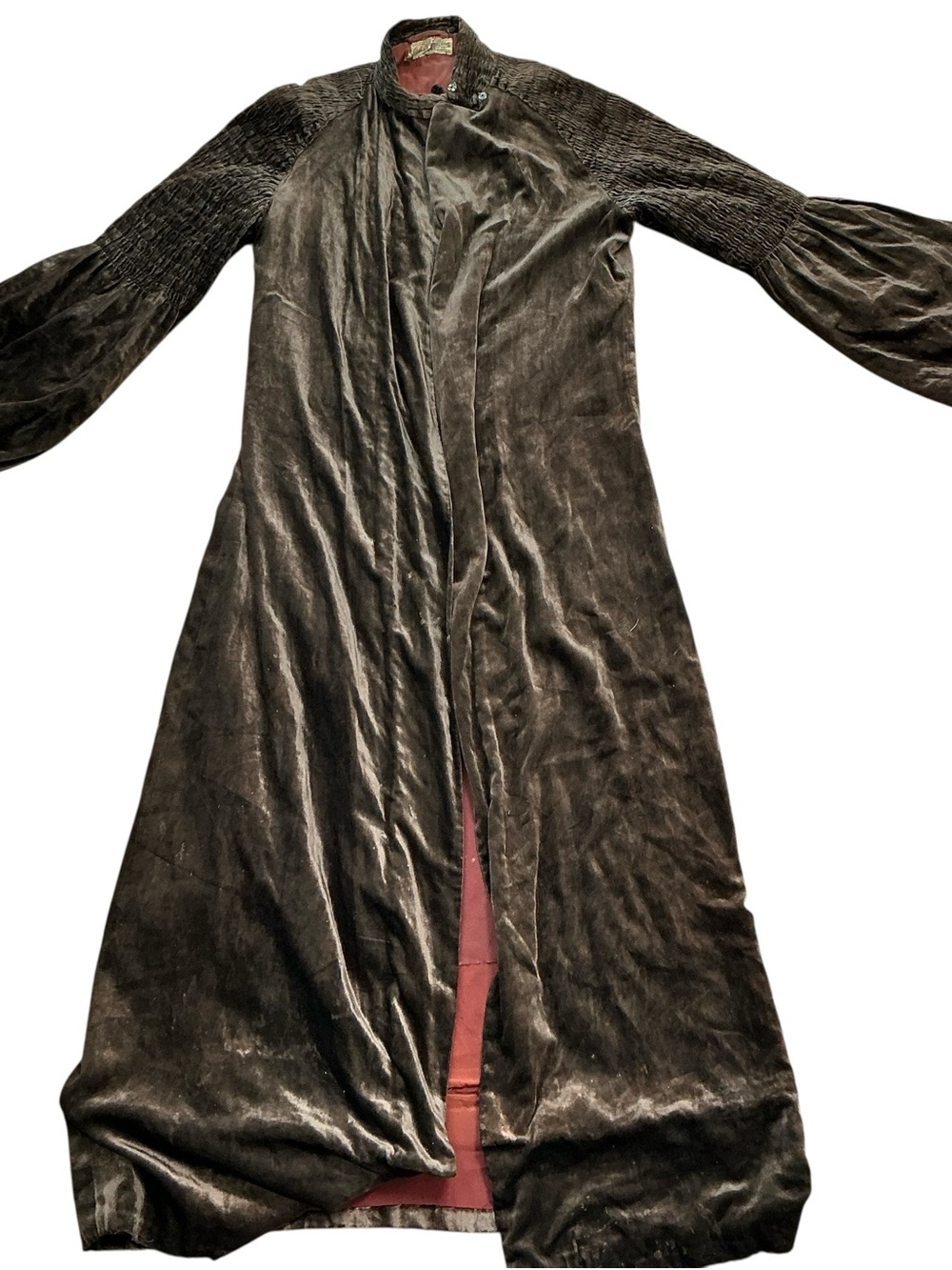 Vintage Marshall & Snelgrove of London bespoke TOC velvet opera trench